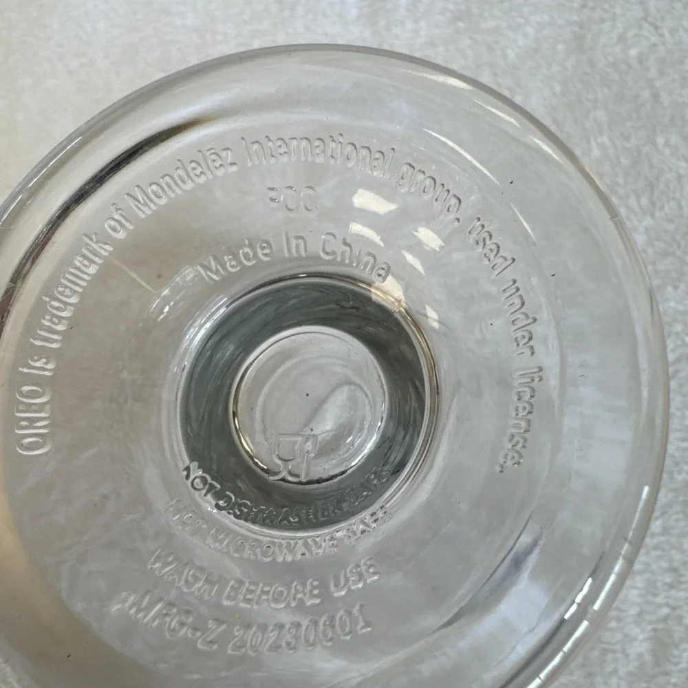 Oreo Milk Cookie‎ Dunking Glass Footed Soda Fountain Style Clear 7 Inch 2023
